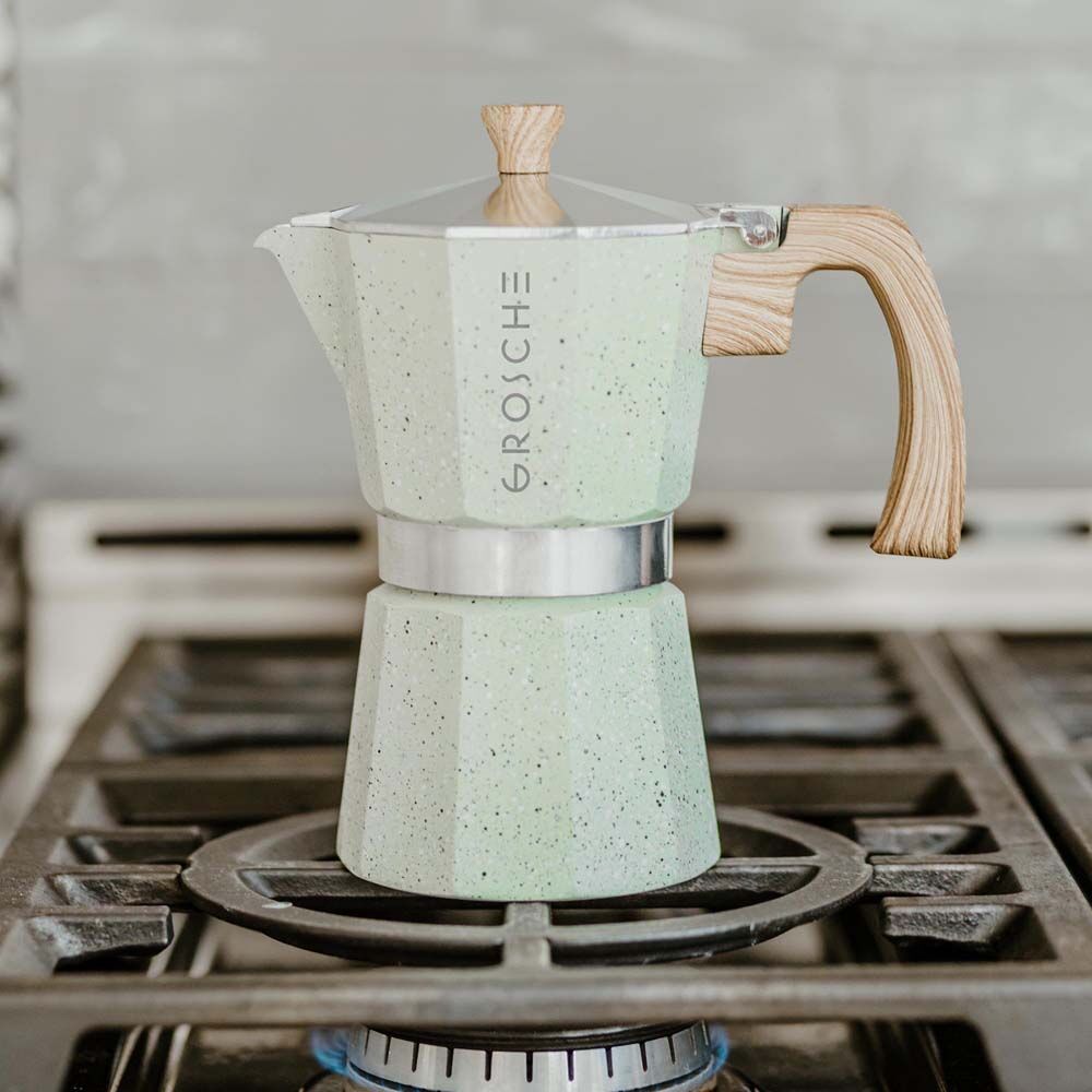 Cafetière italienne Grosche Milano 6 tasses – vert menthe