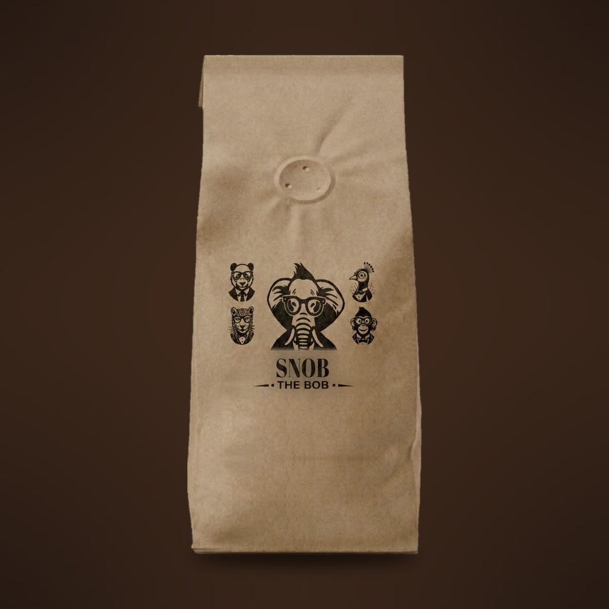 Café Mystère d'Halloween Snob The Bob, sachet kraft sans étiquette